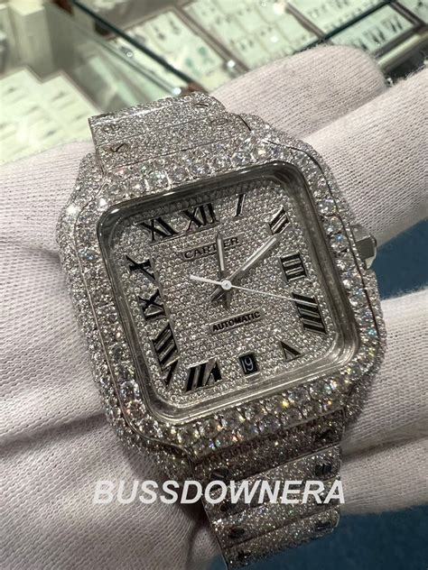 vvs moissanite cartier watch.